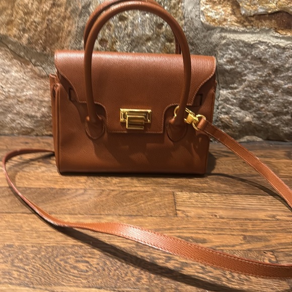 Authentic Etro Hand Bag  Brown Leather EUC - Picture 11 of 11